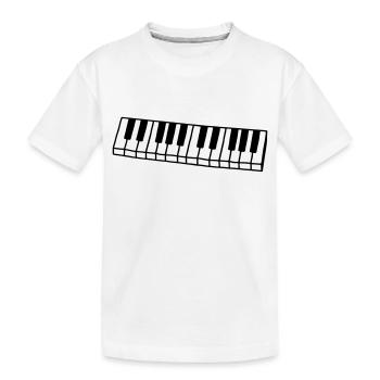 Piano - taille du clavier - T-shirt bio Premium Enfant - blanc - Devant