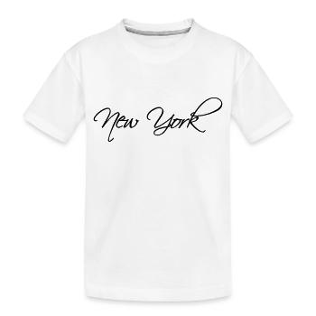 New York - Kids' Premium Organic T-Shirt - white - Front