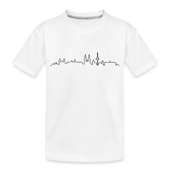 Skyline Regensburg - Kinder Premium Bio T-Shirt - Weiß - Vorne