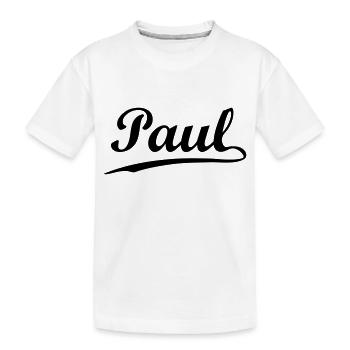 paul - Kids' Premium Organic T-Shirt - white - Front