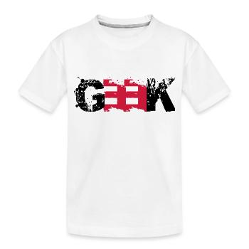 Geek Farbabdruck - Kinder Premium Bio T-Shirt - Weiß - Vorne