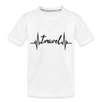 puls herzschlag frequenz travel graffiti tropfen u - Kinder Premium Bio T-Shirt - Weiß - Vorne