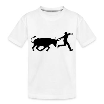 marradas bull and human - Kids' Premium Organic T-Shirt - white - Front