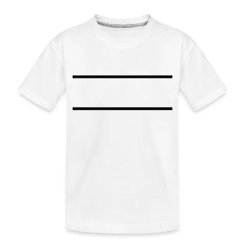 Striche - Kinder Premium Bio T-Shirt - Weiß - Vorne