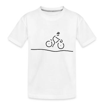 fahrrad tour - Kinder Premium Bio T-Shirt - Weiß - Vorne