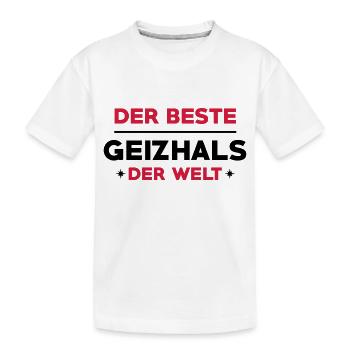 Geizhals - Geizkrägin - Geiz - Geizig - Geld - Kinder Premium Bio T-Shirt - Weiß - Vorne