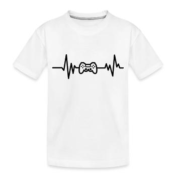 gaming - Kids' Premium Organic T-Shirt - white - Front