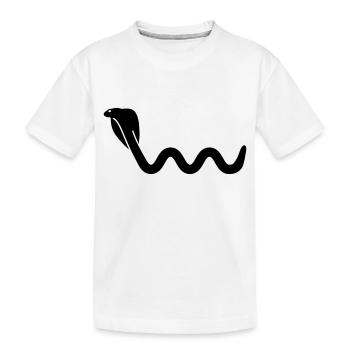 snake - Kids' Premium Organic T-Shirt - white - Front