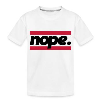 nope graphic - Kinder Premium Bio T-Shirt - Weiß - Vorne