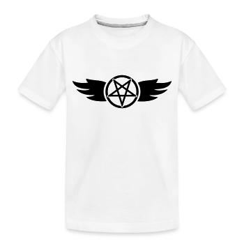 pentagramm / pentagram flügel - Kinder Premium Bio T-Shirt - Weiß - Vorne