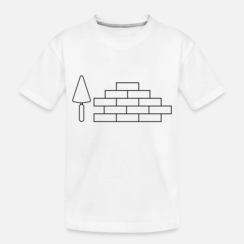 Muratore - Maglietta ecologica premium per bambini - bianco