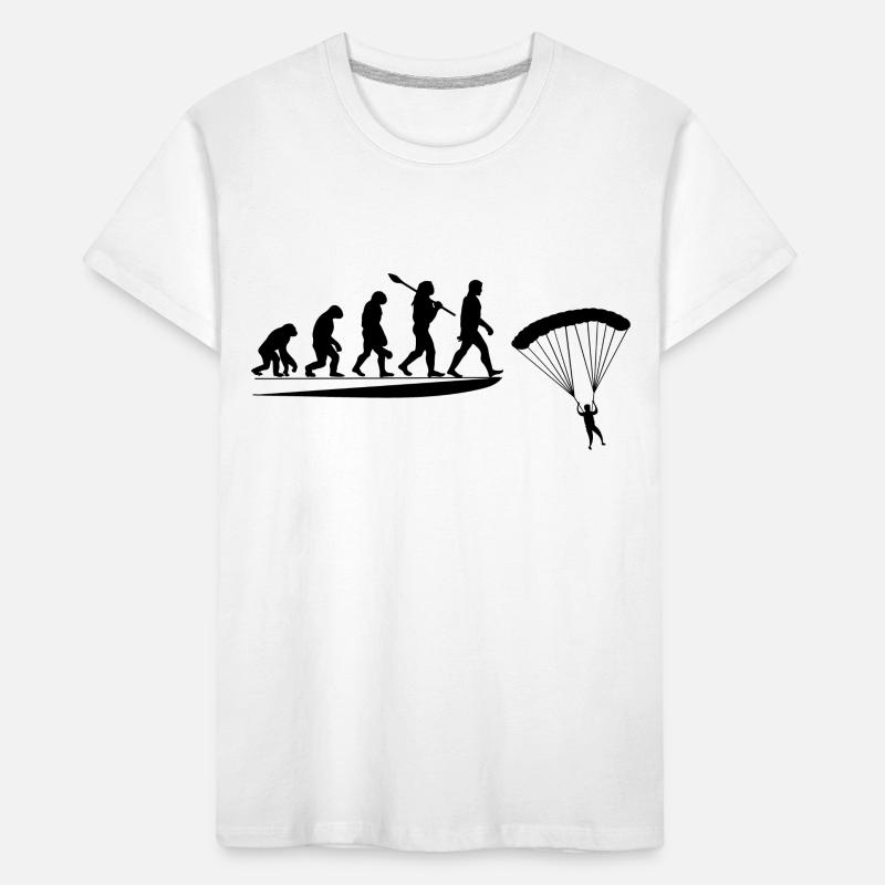 Parachute Évolution du Singe Au Parachutiste T-shirt bio Premium Enfant