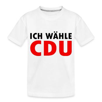 Ich wähle cdu - Kinder Premium Bio T-Shirt - Weiß - Vorne