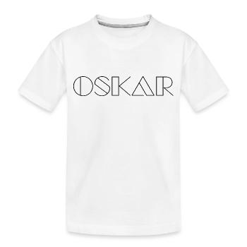 Name Oskar Modern Schwarz - Kids' Premium Organic T-Shirt - white - Front