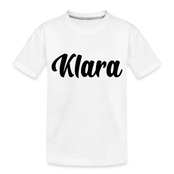 Klara - Kinder Premium Bio T-Shirt - Weiß - Vorne