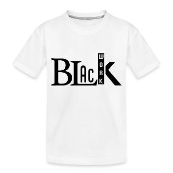 black work - Kinder Premium Bio T-Shirt - Weiß - Vorne