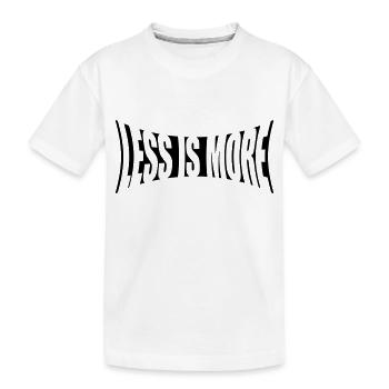 Spruch Logo Minimalismus - Kinder Premium Bio T-Shirt - Weiß - Vorne