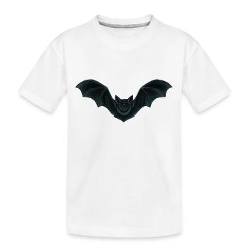Halloween Schwarze Fledermaus - Kinder Premium Bio T-Shirt - Weiß - Vorne