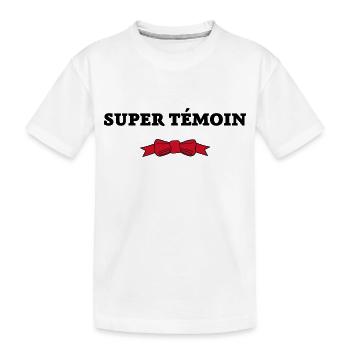 Super Témoin - T-shirt bio Premium Enfant - blanc - Devant