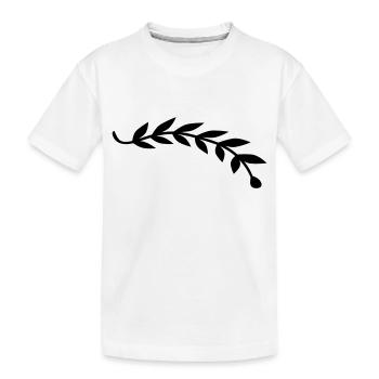 Branche de plante de feuille de laurier - T-shirt bio Premium Enfant - blanc - Devant