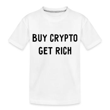 Crypto rich - Kinder Premium Bio T-Shirt - Weiß - Vorne