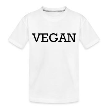 Vegan - Vegan - Vegan - Alimentation - Bien-être animal - T-shirt bio Premium Enfant - blanc - Devant