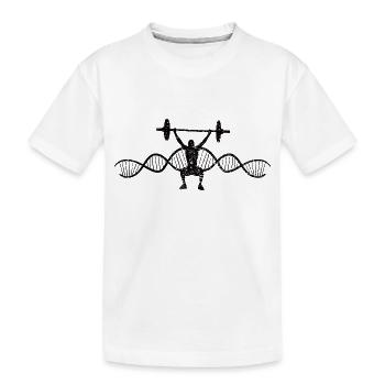 Fitness Krafttraining Sportler Bodybuilder Muskel - Kinder Premium Bio T-Shirt - Weiß - Vorne