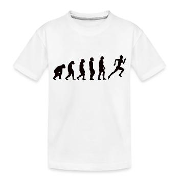 Jogger cardio fit jogging course d’entraînement - T-shirt bio Premium Enfant - blanc - Devant