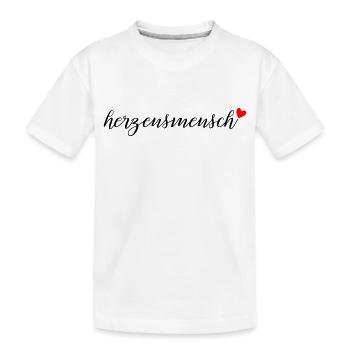 herzensmensch - Kinder Premium Bio T-Shirt - Weiß - Vorne