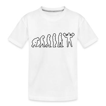 Fitness Krafttraining Sportler Muskel Bodybuilder - Kinder Premium Bio T-Shirt - Weiß - Vorne