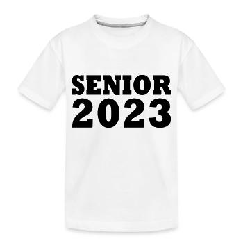 Senior 2023 - Kinder Premium Bio T-Shirt - Weiß - Vorne