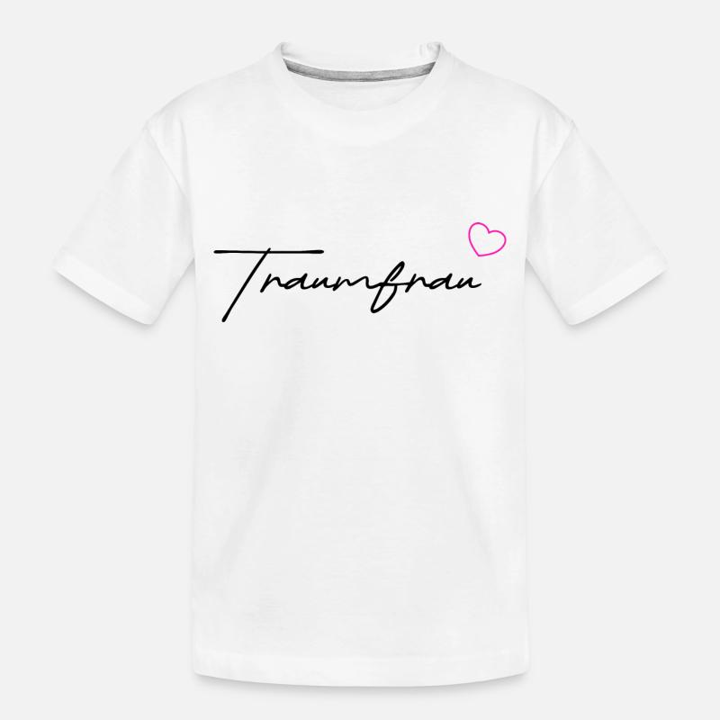 Traumfrau black - Kinder Premium Bio T-Shirt - Weiß