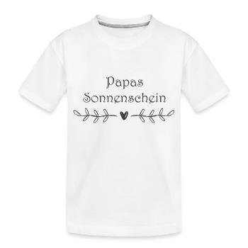 Papas Sonnenschein - Kinder Premium Bio T-Shirt - Weiß - Vorne