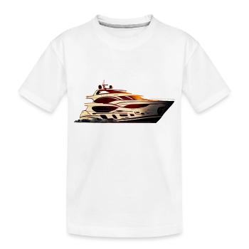 Auf einer Yacht den Alltagsstress vergessen - Kinder Premium Bio T-Shirt - Weiß - Vorne