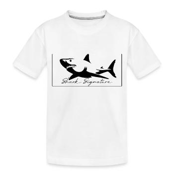 Shark Signature - Kinder Premium Bio T-Shirt - Weiß - Vorne