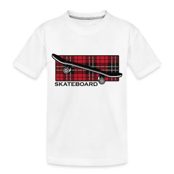 skateboard skate-life halfpipe skateboarder sk8 - T-shirt bio Premium Enfant - blanc - Devant