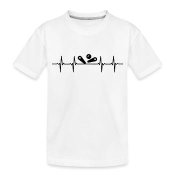 Heartbeat flipper flipper noir - T-shirt bio Premium Enfant - blanc - Devant