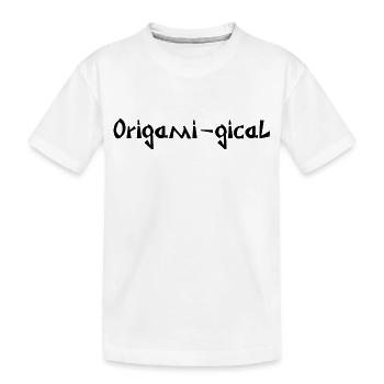 Magical origami-gical - Kids' Premium Organic T-Shirt - white - Front