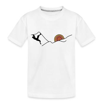 Bouldering Sunset Sunrise - Kids' Premium Organic T-Shirt - white - Front