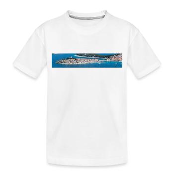 Vue panoramique Primošten dans l’état de Šibenik - T-shirt bio Premium Enfant - blanc - Devant