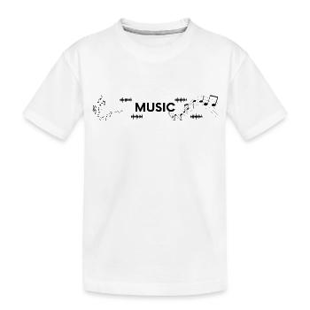 Music - Kinder Premium Bio T-Shirt - Weiß - Vorne