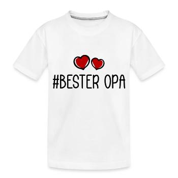 Bester Opa Herzen Liebe - Kinder Premium Bio T-Shirt - Weiß - Vorne