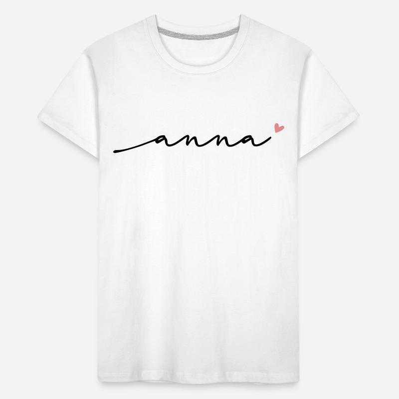 Anna Cursive Name Kids' Premium Organic T-Shirt
