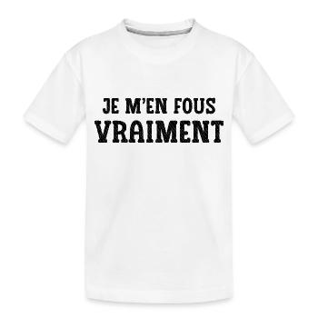 je m'en fous vraiment - T-shirt bio Premium Enfant - blanc - Devant
