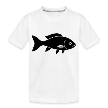 Poisson petite carpe - T-shirt bio Premium Enfant - blanc - Devant