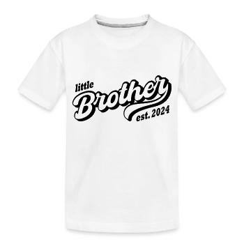 little brother 2024 little brother 2024 - Kids' Premium Organic T-Shirt - white - Front