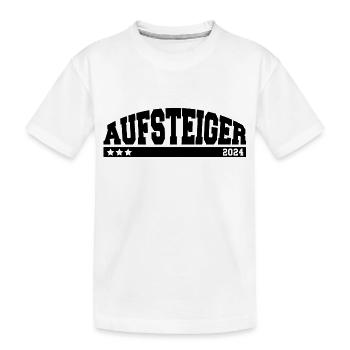 Aufsteiger 2024 Aufstieg Fußball Handball - Kinder Premium Bio T-Shirt - Weiß - Vorne