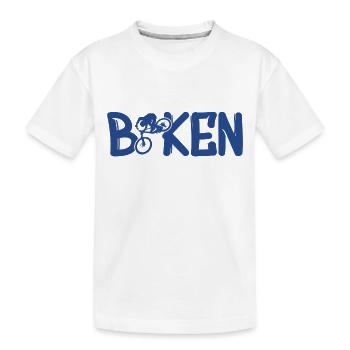 biken - Kinder Premium Bio T-Shirt - Weiß - Vorne