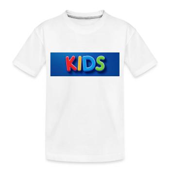 KIDS BRAND CLOTHING - Kids' Premium Organic T-Shirt - white - Front