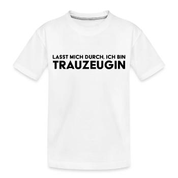 Let me through I'm maid of honor wedding bachelor party - Kids' Premium Organic T-Shirt - white - Front